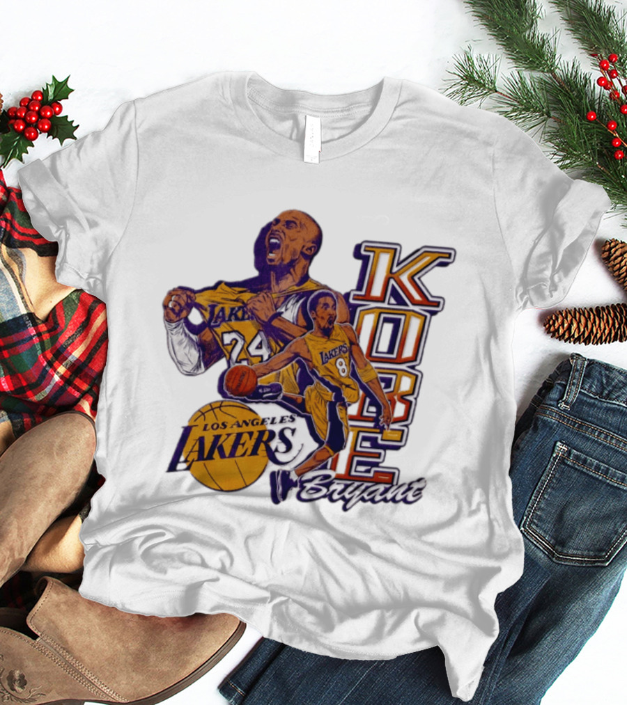 Kobe Bryant Los Angeles Lakers Basketball Scream Dynamic 24 And 8 Lakers T-Shirt