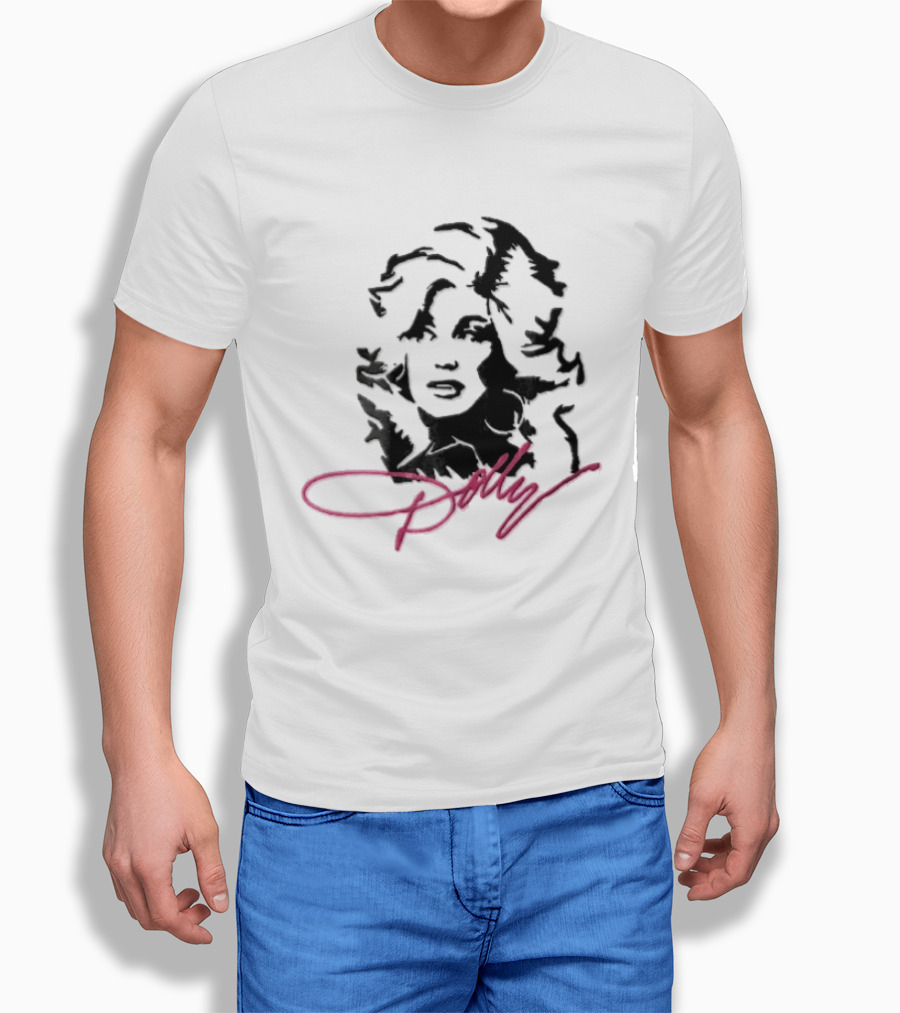 Dolly Parton Iconic Pink Signature T-Shirt