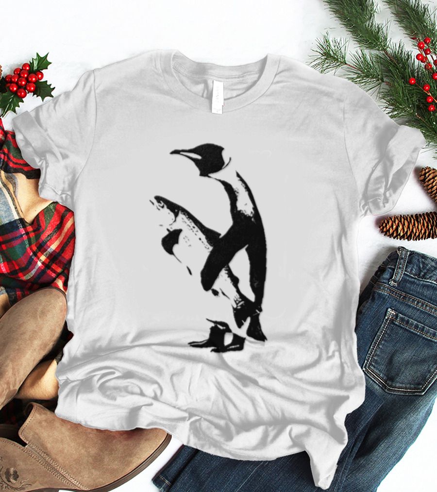 Penguin Holding A Fish T-Shirt