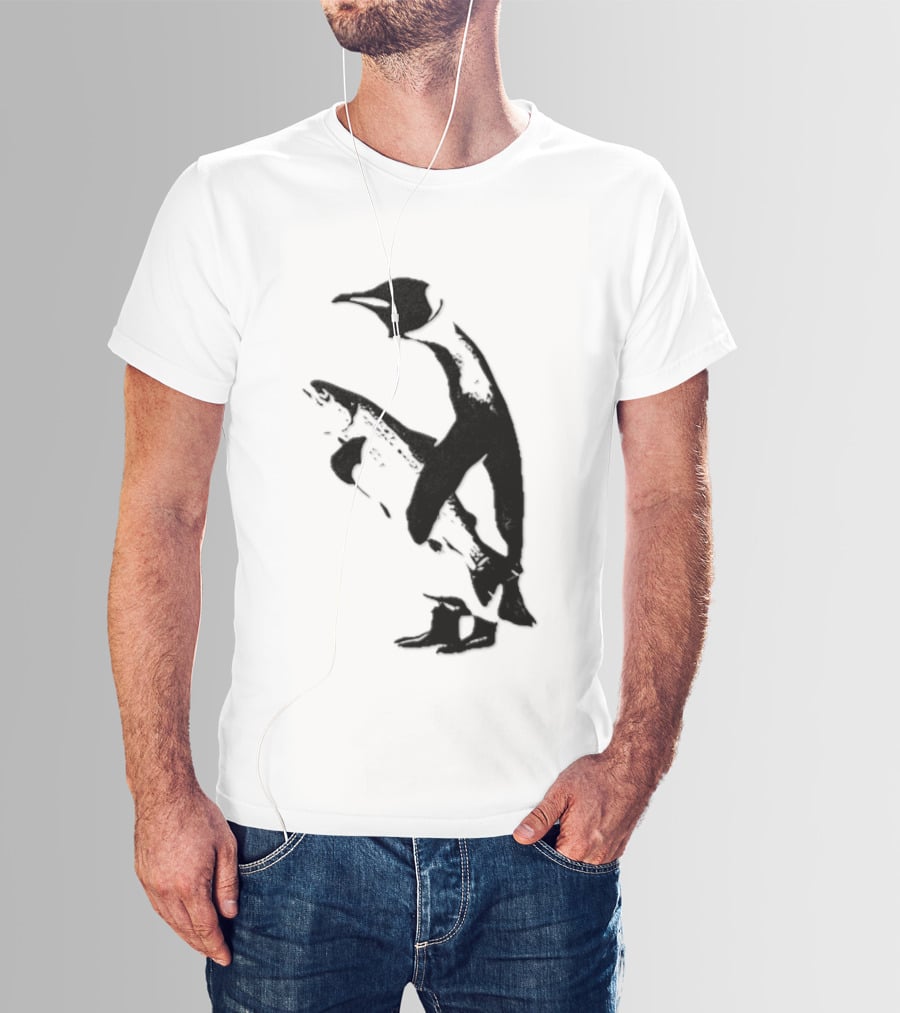 Penguin Holding A Fish T-Shirt