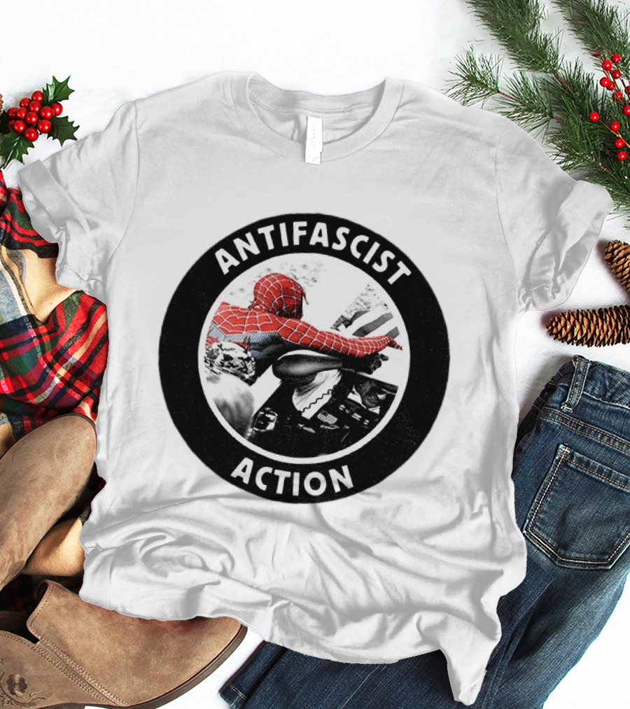 Spider Punk Hobie Brown Spider Man Antifascist Action Good Night White Pride Anti Fascist T-Shirt
