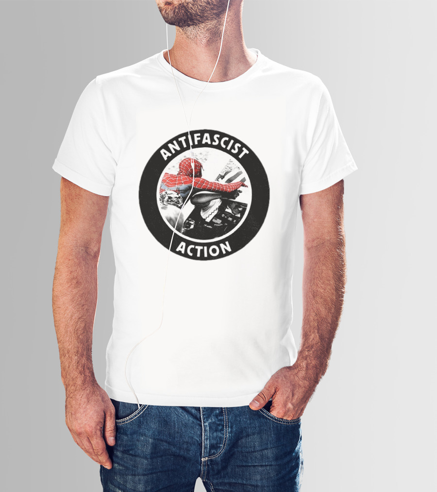 Spider Punk Hobie Brown Spider Man Antifascist Action Good Night White Pride Anti Fascist T-Shirt