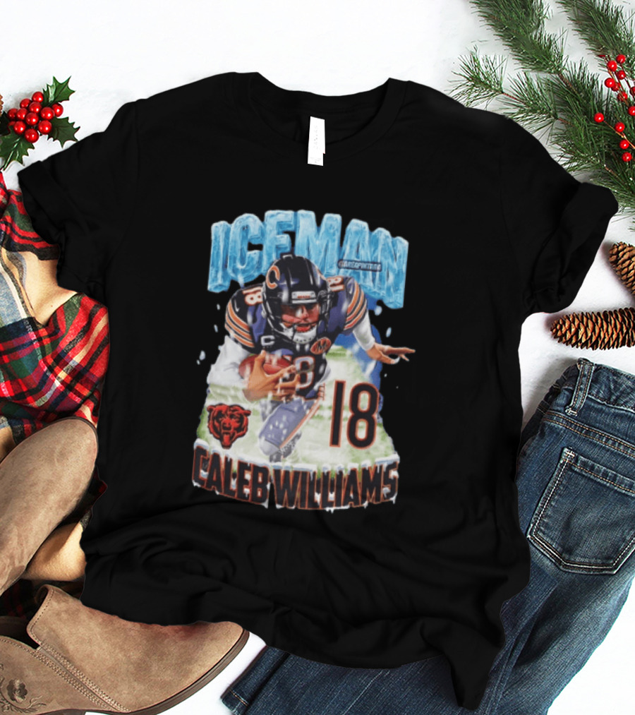 Iceman Caleb Williams 18 Chicago Bears Football Player T-Shirt