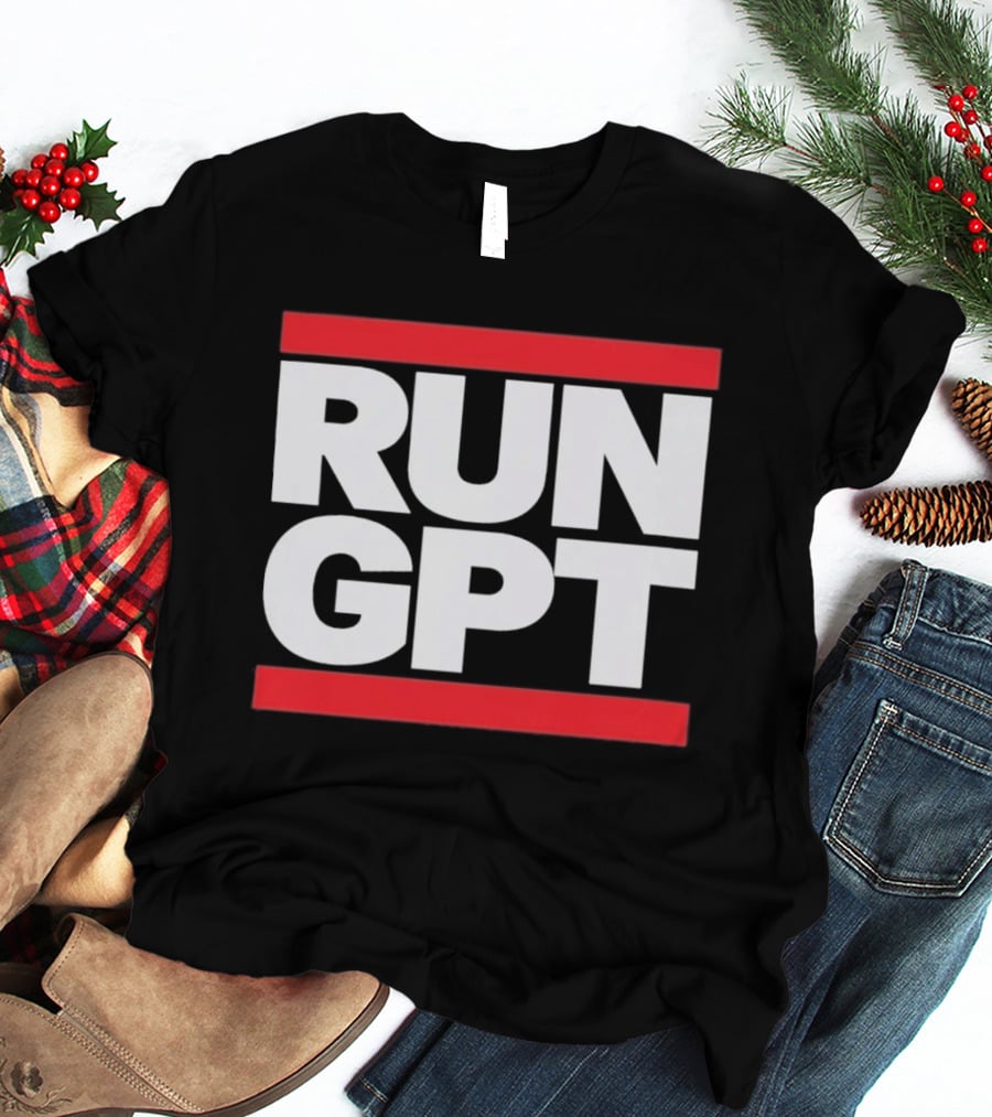 RUN GPT Bold Red White T-Shirt