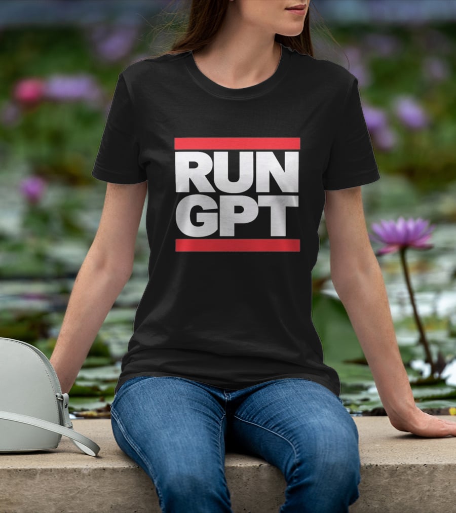 RUN GPT Bold Red White T-Shirt