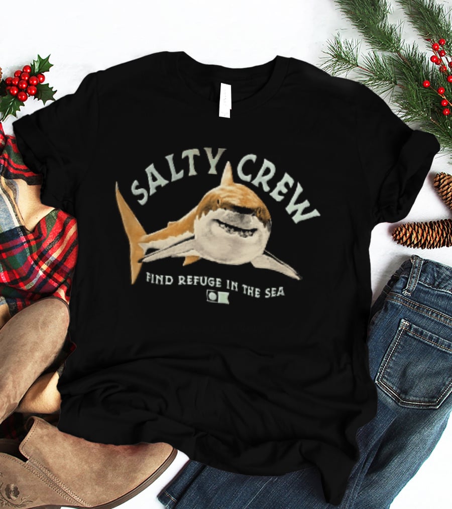 Salty Crew Find Refuge In The Sea Great White Shark T-Shirt