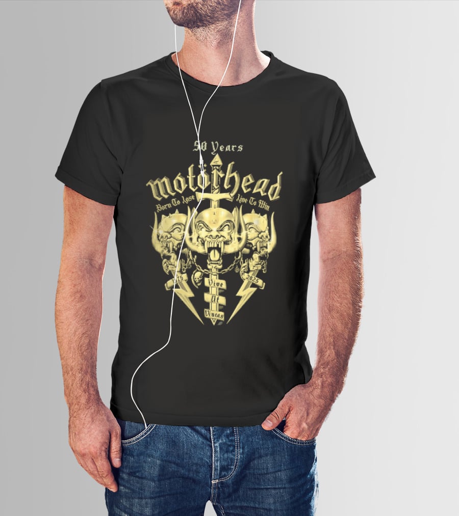 Motorhead 50 Years Born To Lose Live To Win Vive Ut Vincas 1975 2025 T-Shirt