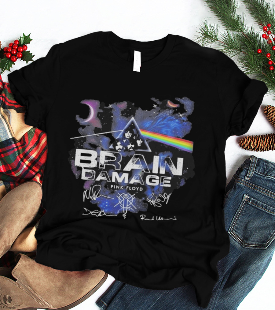 Pink Floyd Brain Damage Dark Side Of The Moon Prism Signatures T-Shirt
