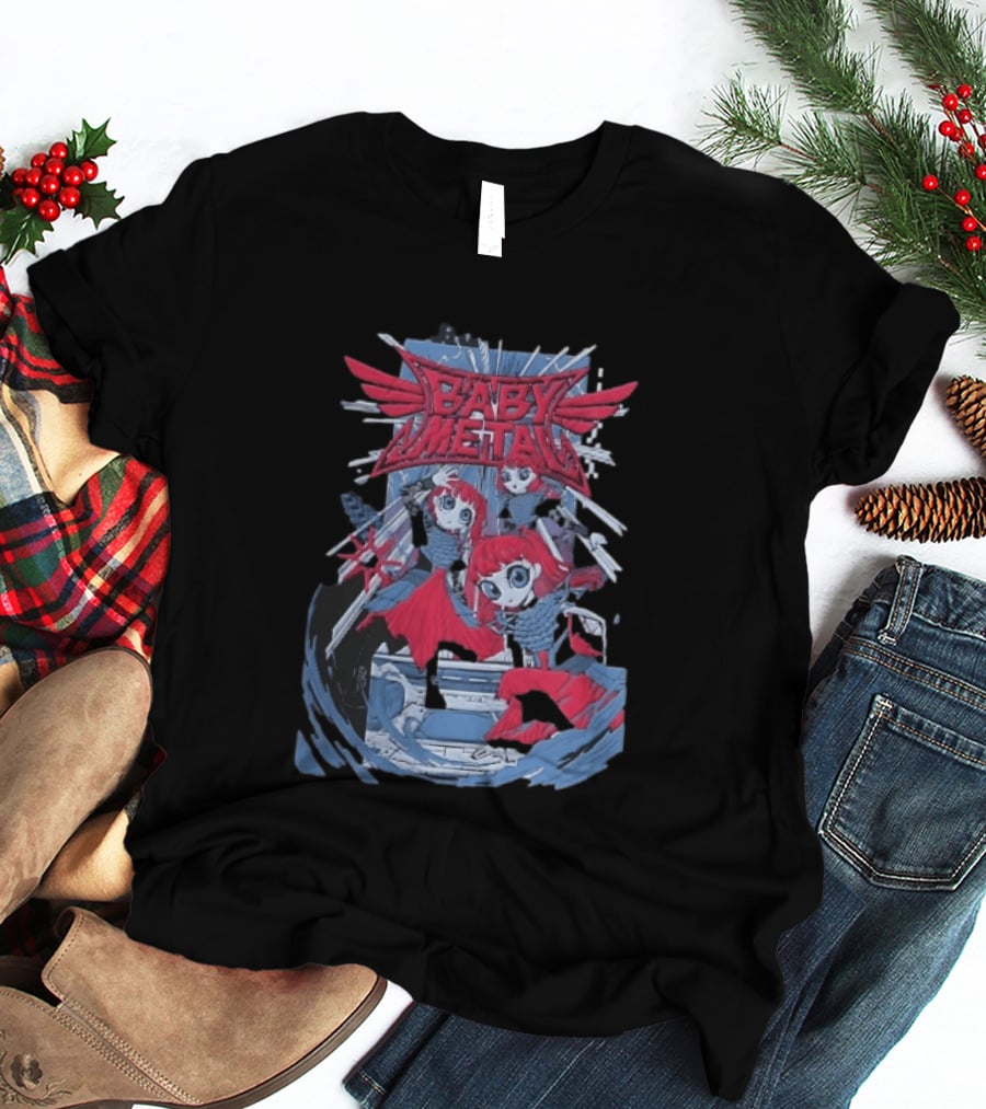 Babymetal Cartoon Redhead Gothic Female Performers Anime T-Shirt