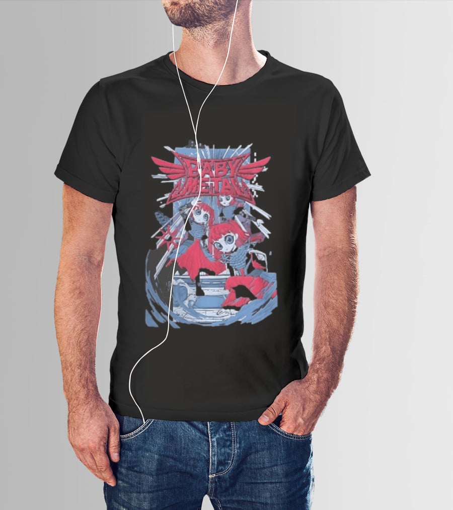 Babymetal Cartoon Redhead Gothic Female Performers Anime T-Shirt