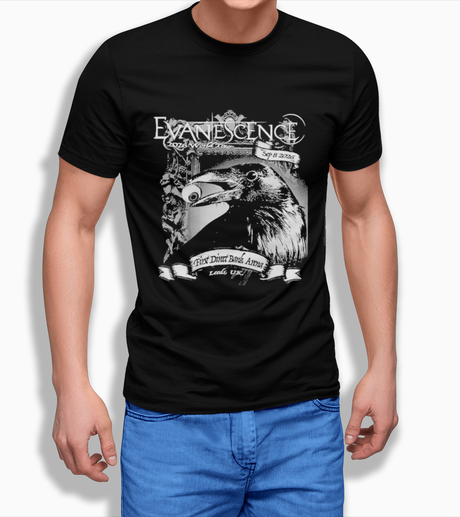 Evanescence Leeds UK World Tour 2026 First Direct Arena September 8 T-Shirt