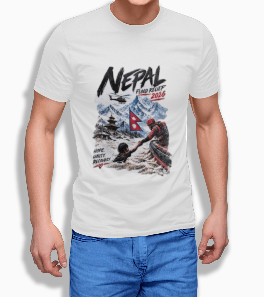 Nepal Flood Relief 2026 Hope Unity Recovery Stand With Nepal Strong T-Shirt