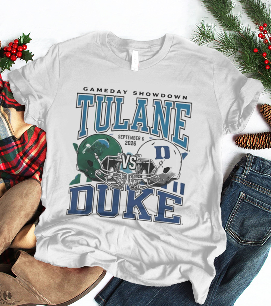 Gameday Showdown Duke Blue Devils Vs Tulane Green Wave September 6 2026 T-Shirt