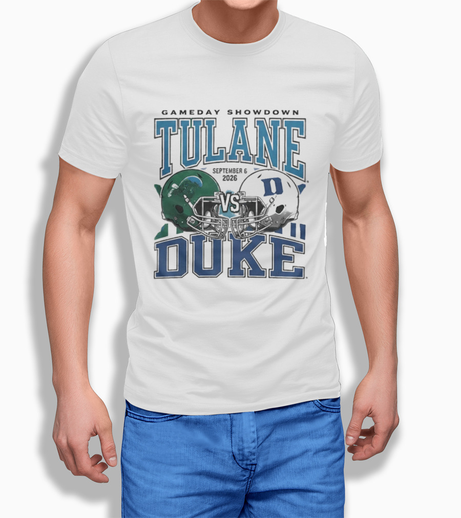 Gameday Showdown Duke Blue Devils Vs Tulane Green Wave September 6 2026 T-Shirt