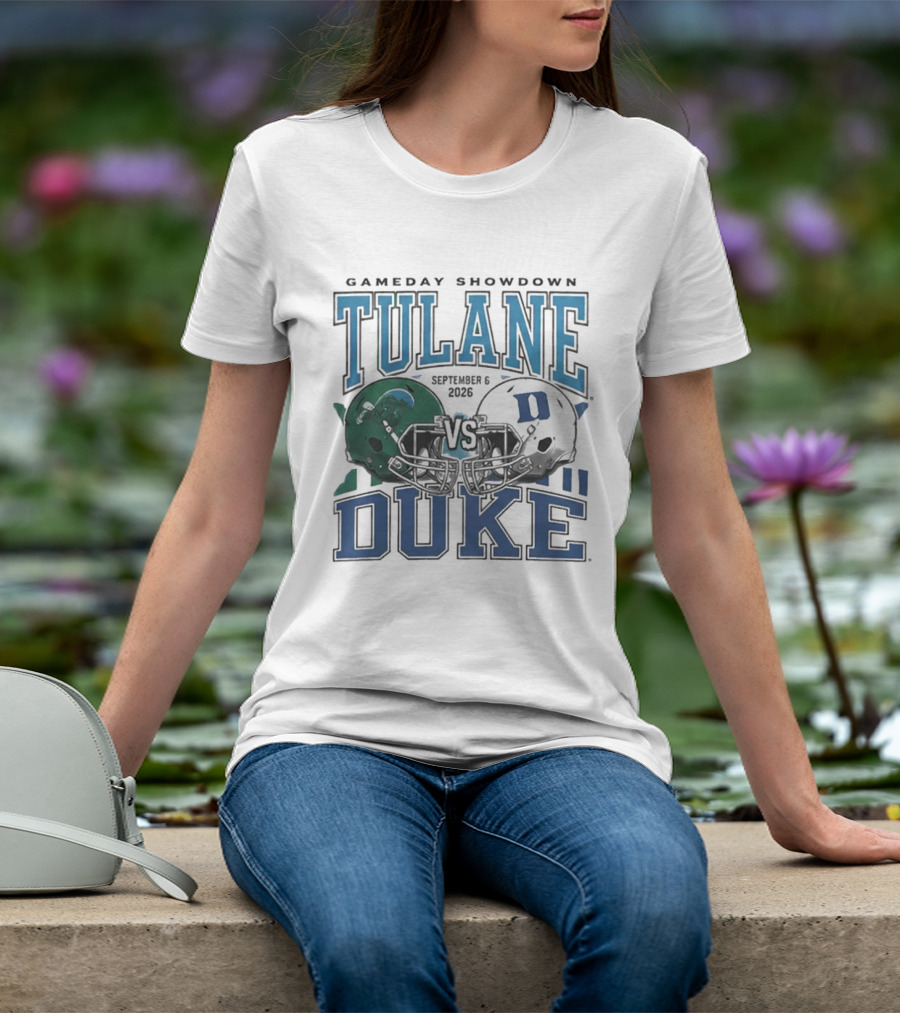 Gameday Showdown Duke Blue Devils Vs Tulane Green Wave September 6 2026 T-Shirt