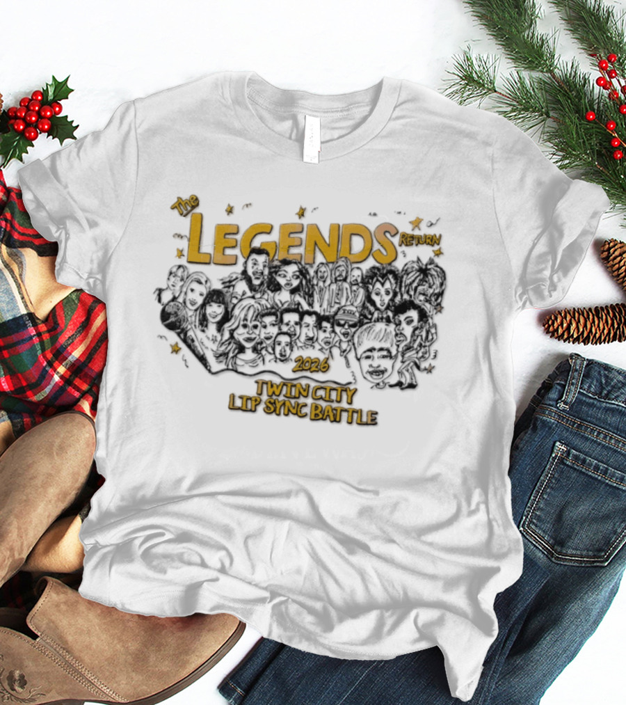 The Legends Return 2026 Twin City Lip Sync Battle Caricature Music T-Shirt