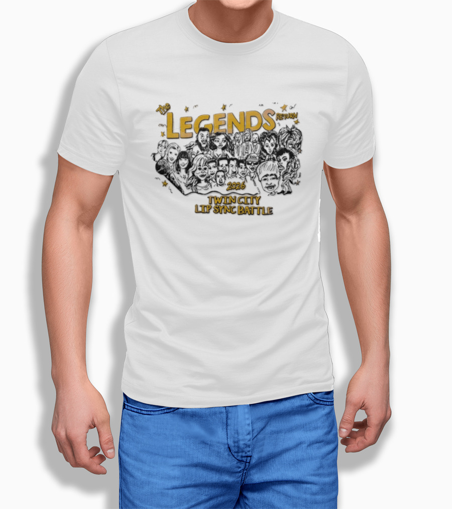 The Legends Return 2026 Twin City Lip Sync Battle Caricature Music T-Shirt