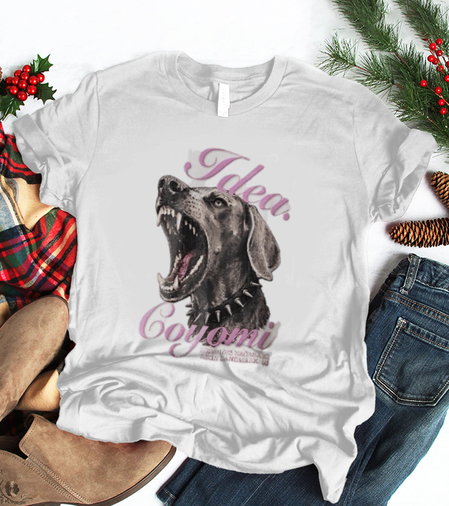 Rizin Idea Coyomi Nagasaki Snarling Dog Spiked Collar Pink Cursive 2024 T-Shirt