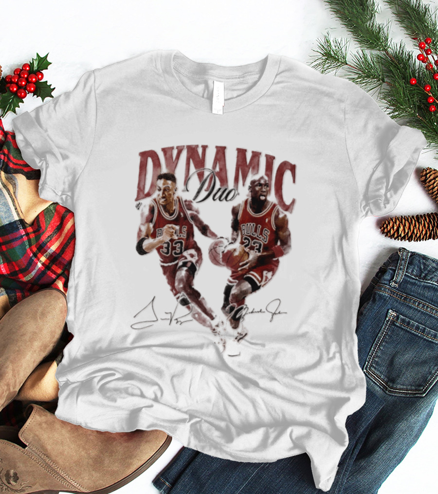 Dynamic Duo Scottie Pippen Michael Jordan Bulls 33 23 T-Shirt