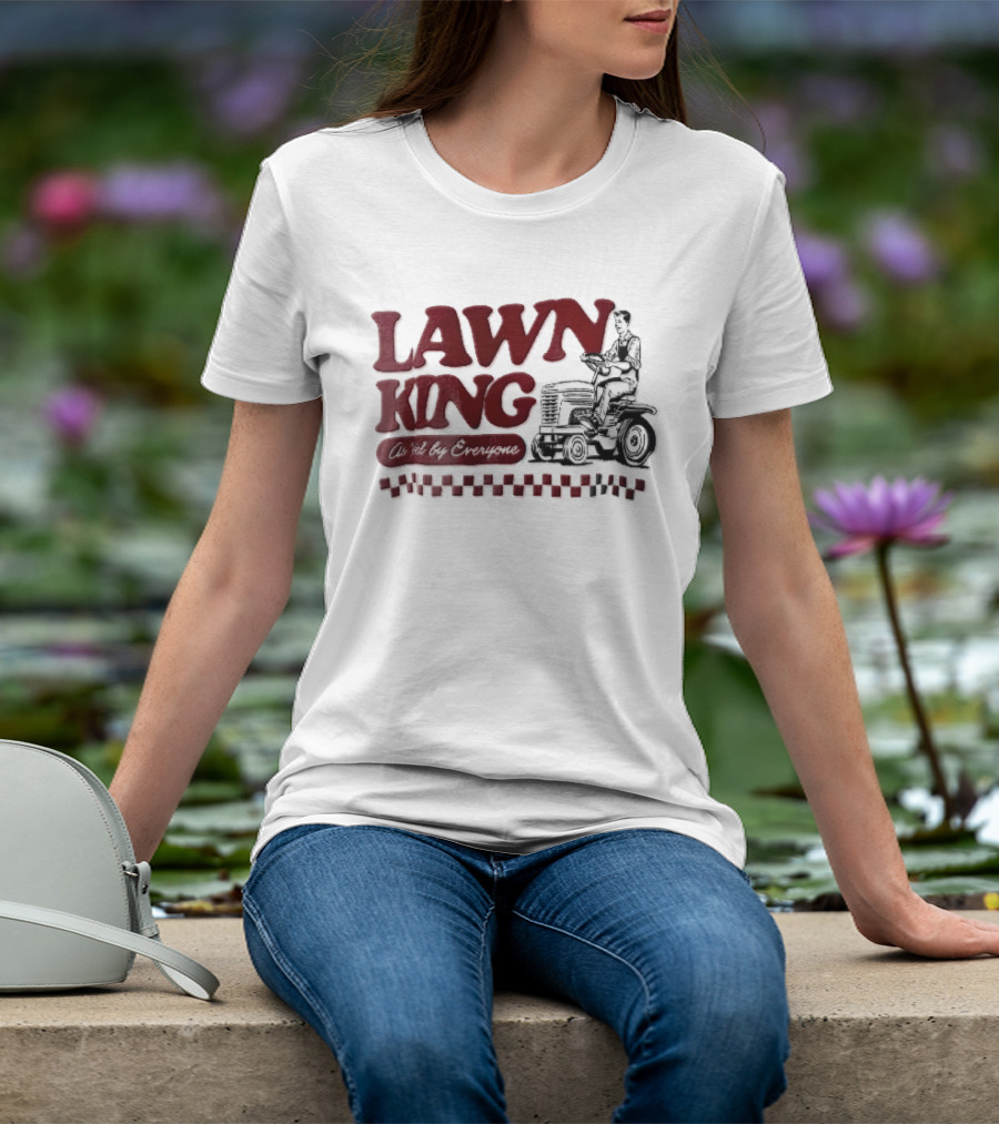 Lawn King Man Riding Mower Tractor As Voted By Everyone T-Shirt