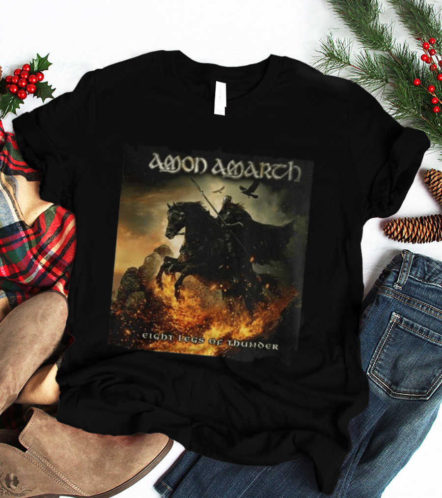Amon Amarth Eight Legs Of Thunder New Single Viking Warrior Album Cover T-Shirt