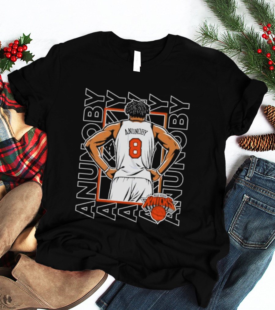 Anunoby New York Number 8 Basketball Player Knicks T-Shirt