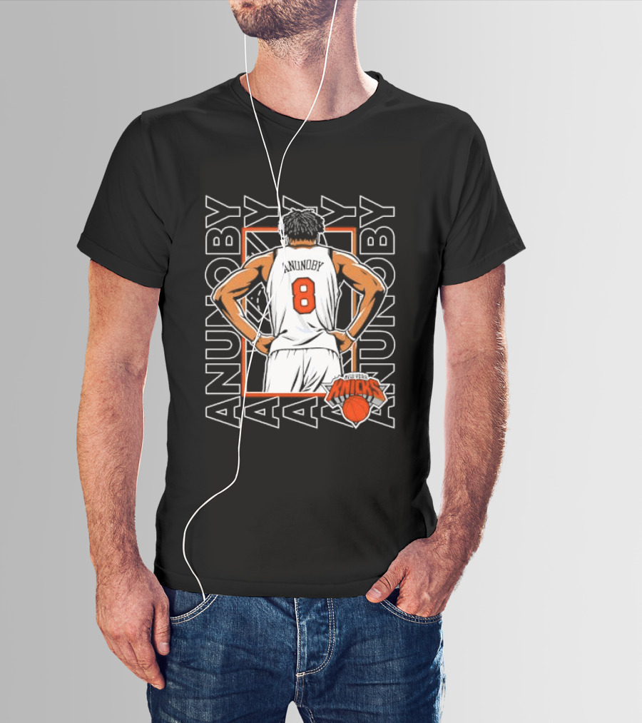 Anunoby New York Number 8 Basketball Player Knicks T-Shirt