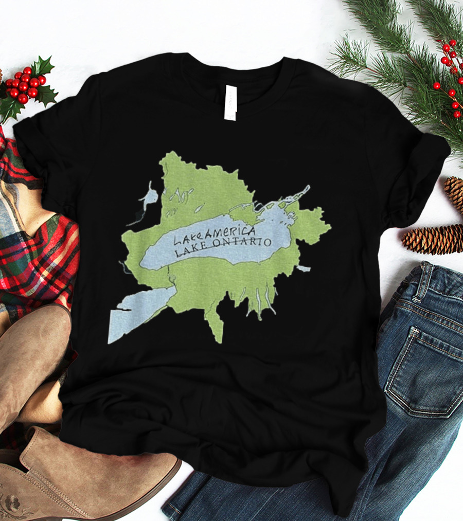 Lake America Lake Ontario Geography Humor Map T-Shirt