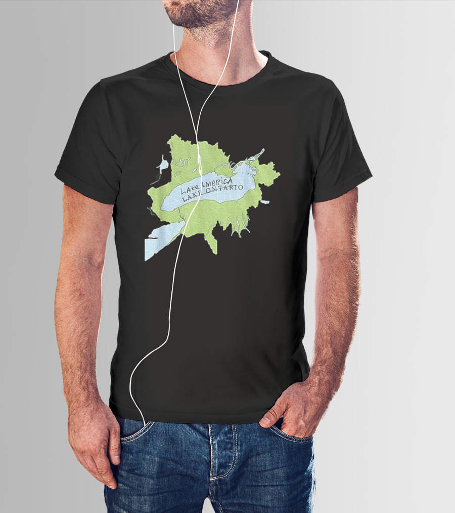 Lake America Lake Ontario Geography Humor Map T-Shirt