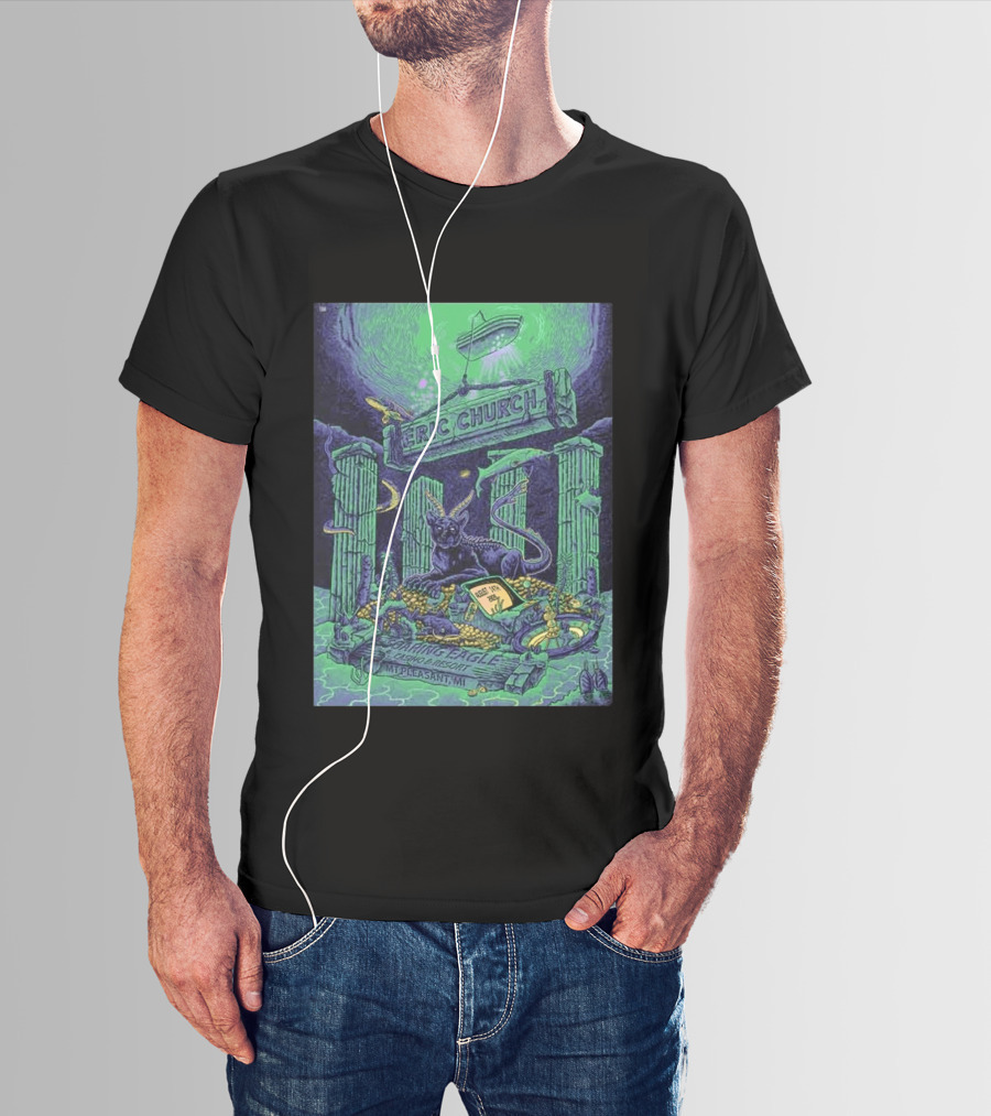 Eric Church Soaring Eagle Casino Resort 2026 Mt Pleasant MI August 14 Mythical Panther And Serpent T-Shirt