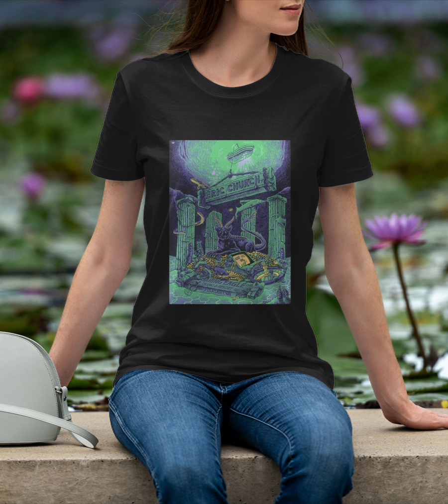 Eric Church Soaring Eagle Casino Resort 2026 Mt Pleasant MI August 14 Mythical Panther And Serpent T-Shirt