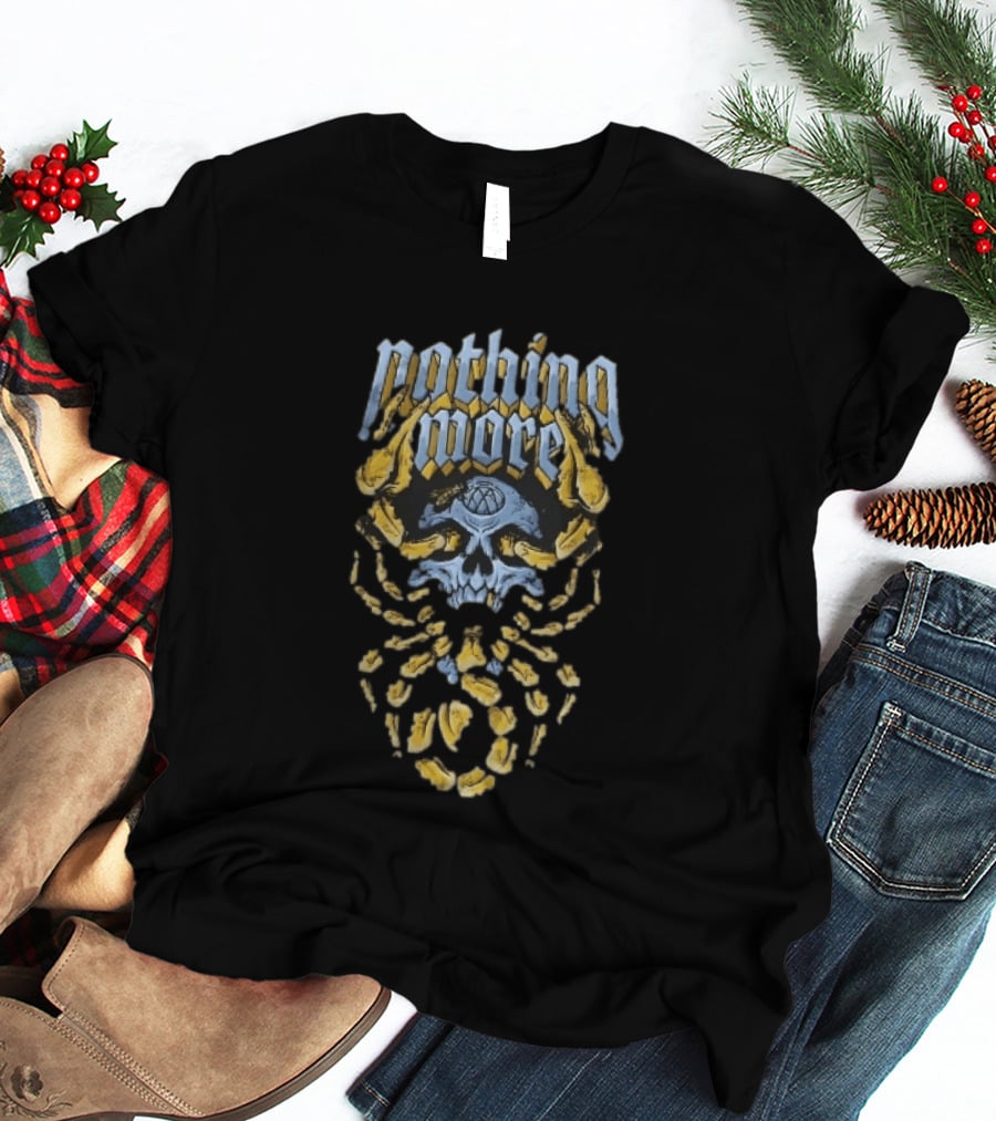 Nothing More Blue Skull Yellow Scorpion Claws Tail T-Shirt