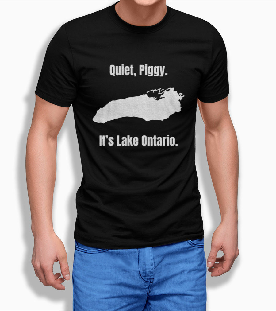 Quiet Piggy It's Lake Ontario Support Canada Map T-Shirt