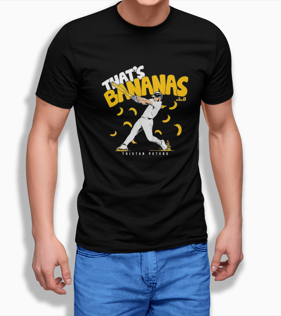 Tristan Peters That's Bananas Baseball Hitter With Bananas T-Shirt