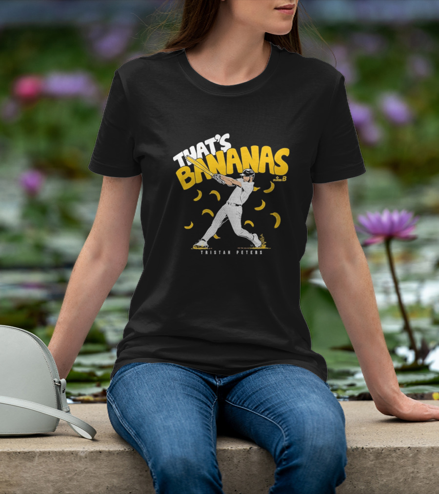 Tristan Peters That's Bananas Baseball Hitter With Bananas T-Shirt