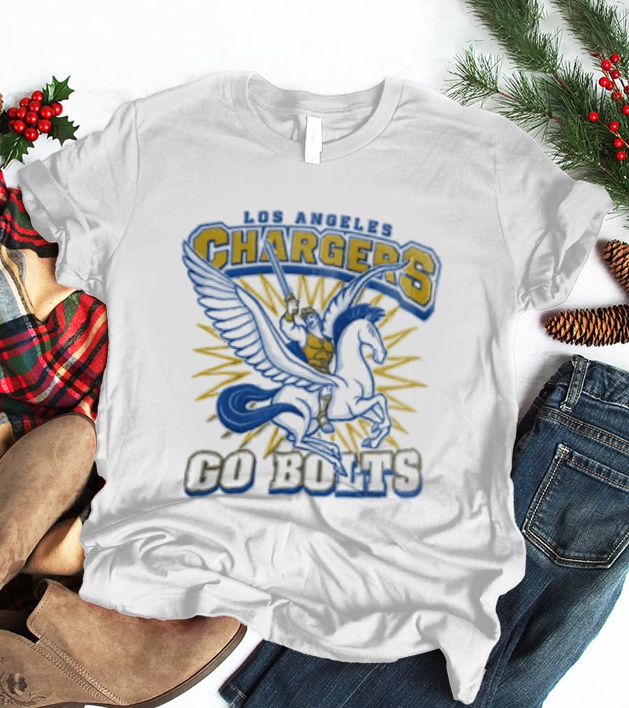 Los Angeles Chargers Pegasus Hercules Go Bolts T-Shirt