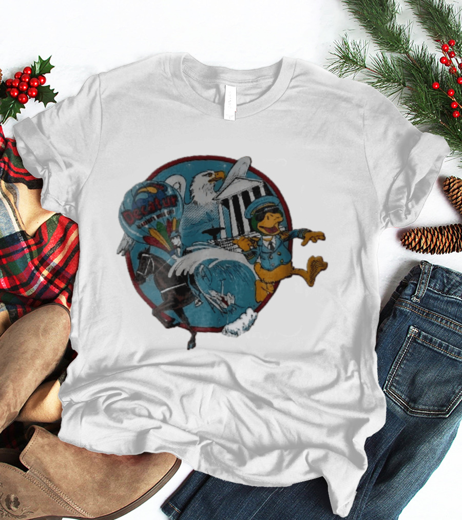 Decatur Alabama River City Cartoon Duck Horse Eagle Balloon T-Shirt
