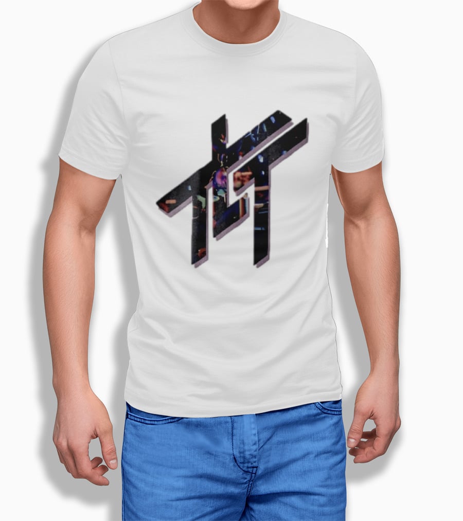 Living Tombstone Monogram Stage Lights 3D Purple Shadow T-Shirt