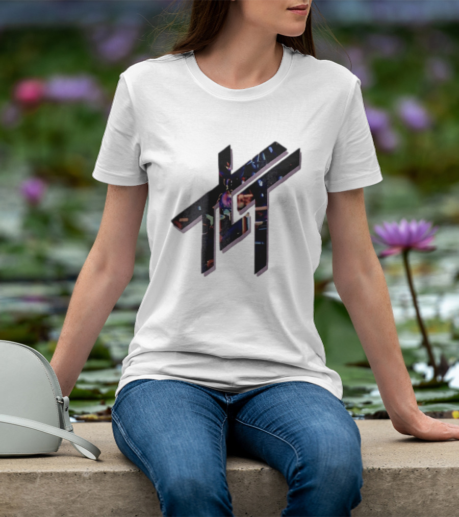 Living Tombstone Monogram Stage Lights 3D Purple Shadow T-Shirt