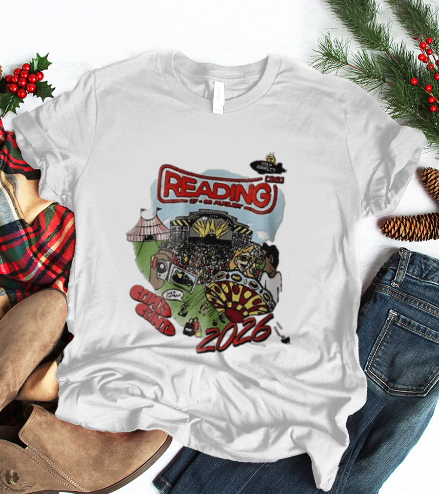 Reading 27 30 August 2026 Bycp Cartoon Crowd Concert Stage Ride Tent T-Shirt