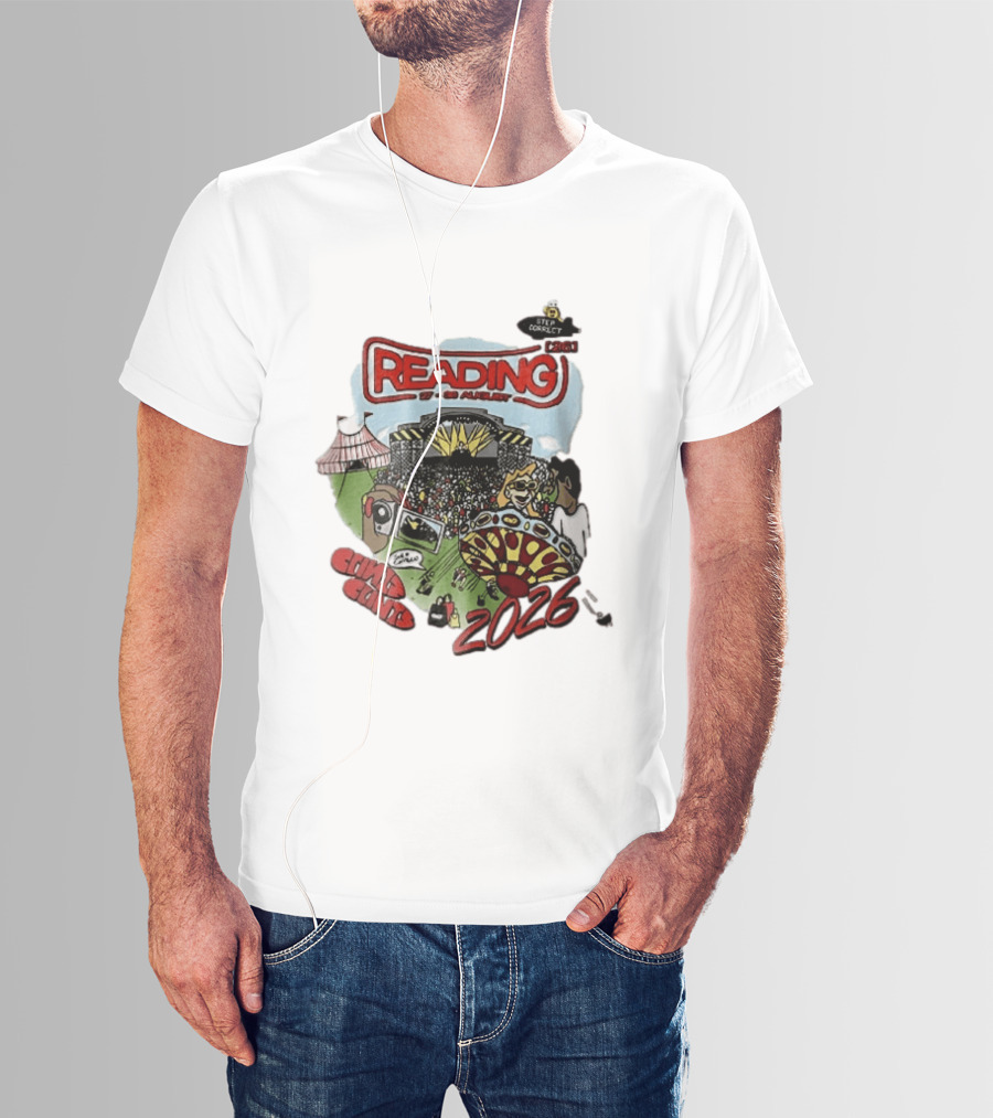 Reading 27 30 August 2026 Bycp Cartoon Crowd Concert Stage Ride Tent T-Shirt
