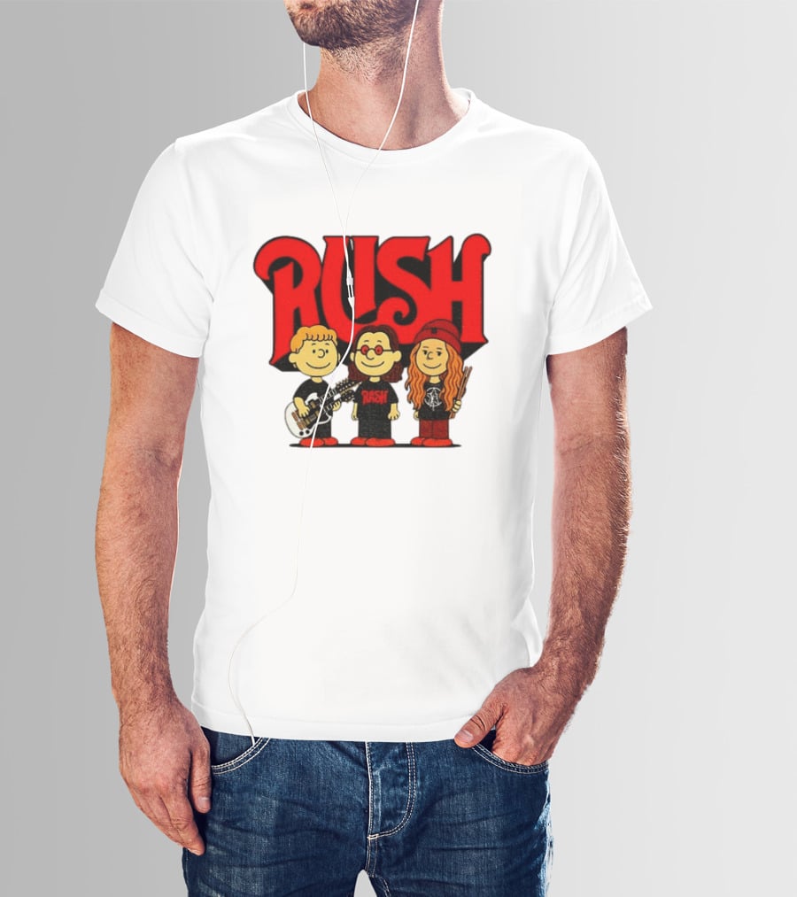RUSH Band With Anika Nilles Classic Cartoon Characters T-Shirt