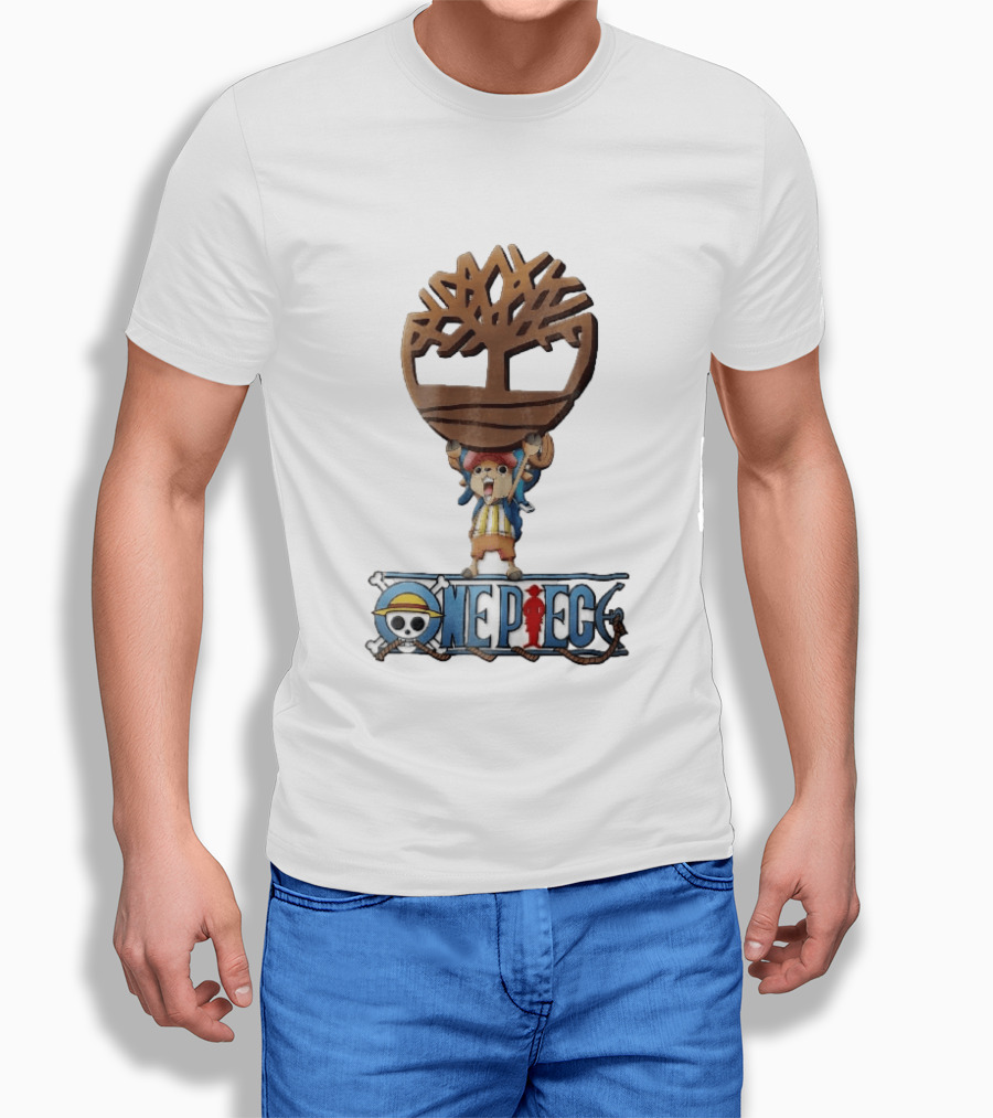 Timberland One Piece Reindeer Chopper Holding Wooden Tree T-Shirt