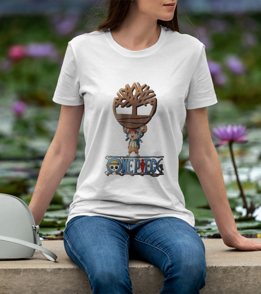 Timberland One Piece Reindeer Chopper Holding Wooden Tree T-Shirt
