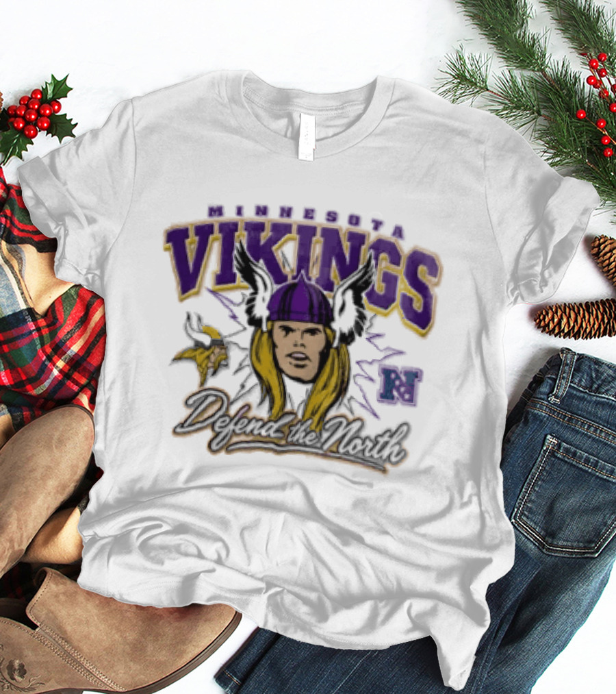 Minnesota Vikings Thor Defend The North Fan Gear T-Shirt