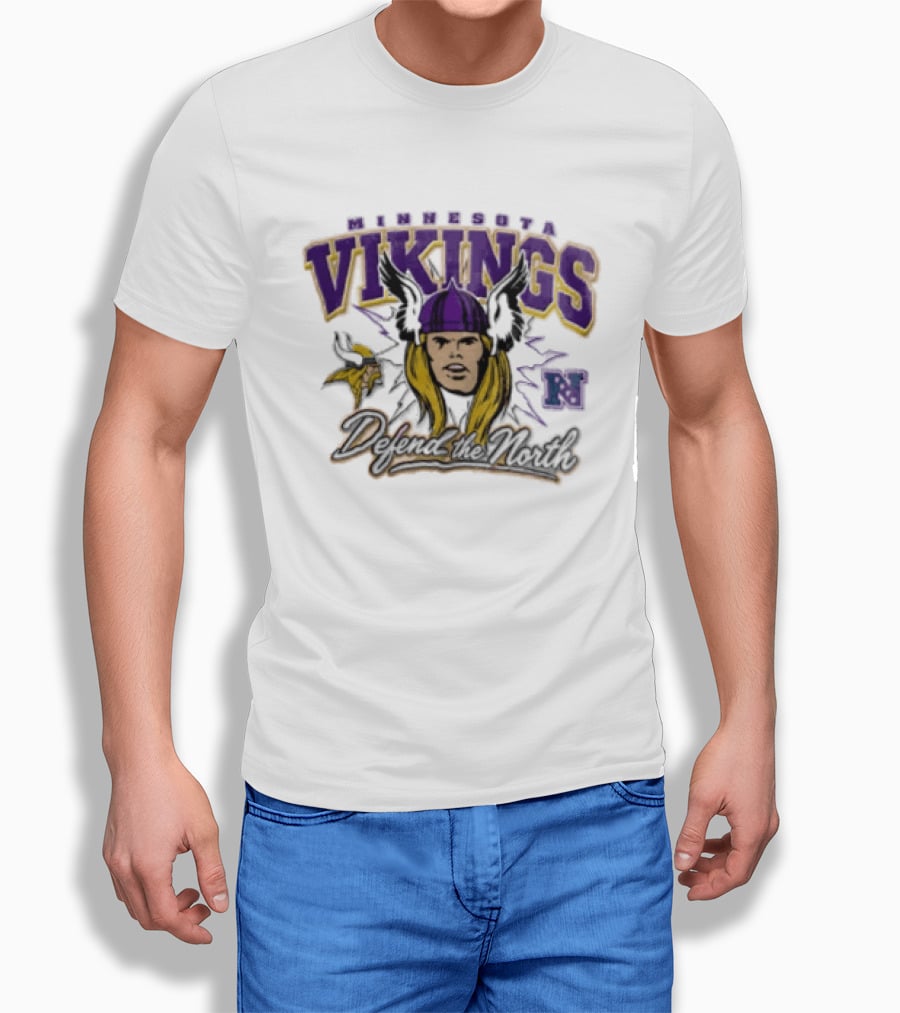 Minnesota Vikings Thor Defend The North Fan Gear T-Shirt