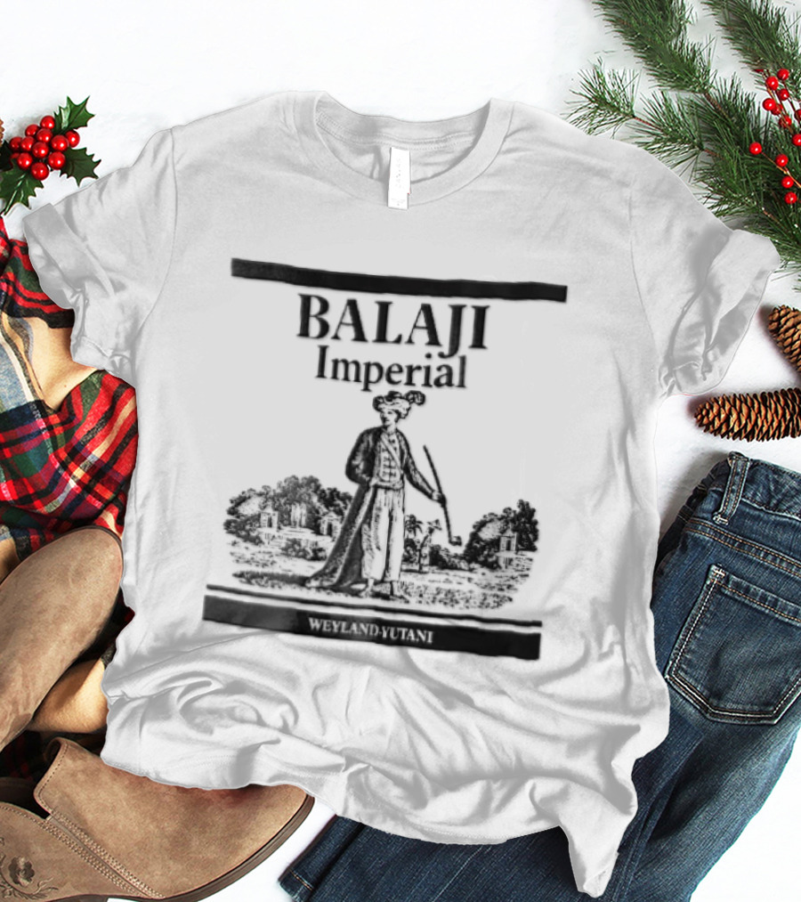 Balaji Imperial Nobleman Engraving With Pipe And Garden T-Shirt
