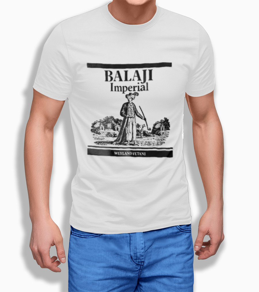 Balaji Imperial Nobleman Engraving With Pipe And Garden T-Shirt