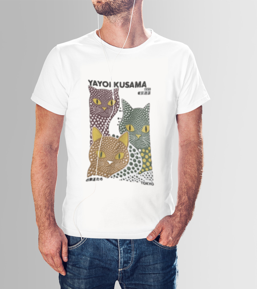 Yayoi Kusama Polka Dot Cats Tokyo T-Shirt