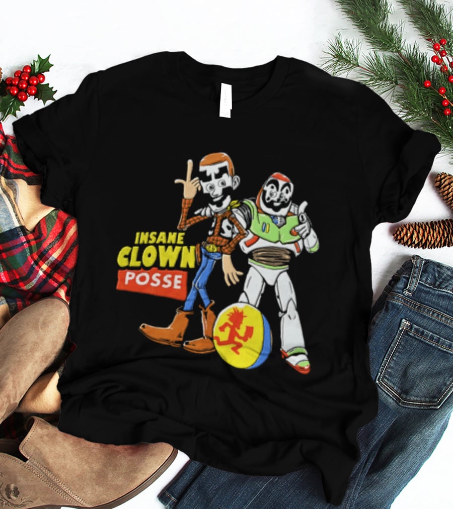 Insane Clown Posse Woody Buzz Lightyear Juggalo Pixar Ball T-Shirt